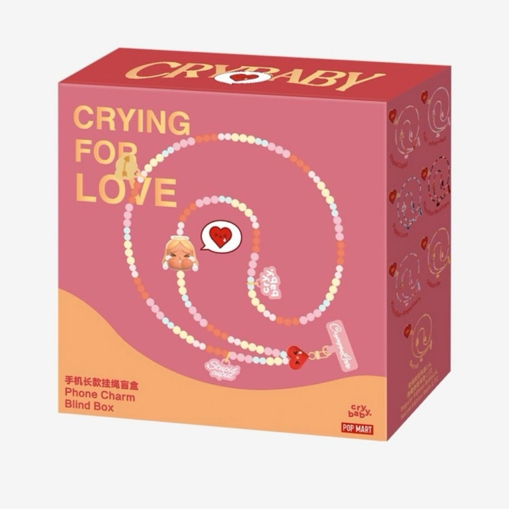 Pop Mart Cry Baby Crying For Love Phone Charm Kiss Kiss - Devil Vers